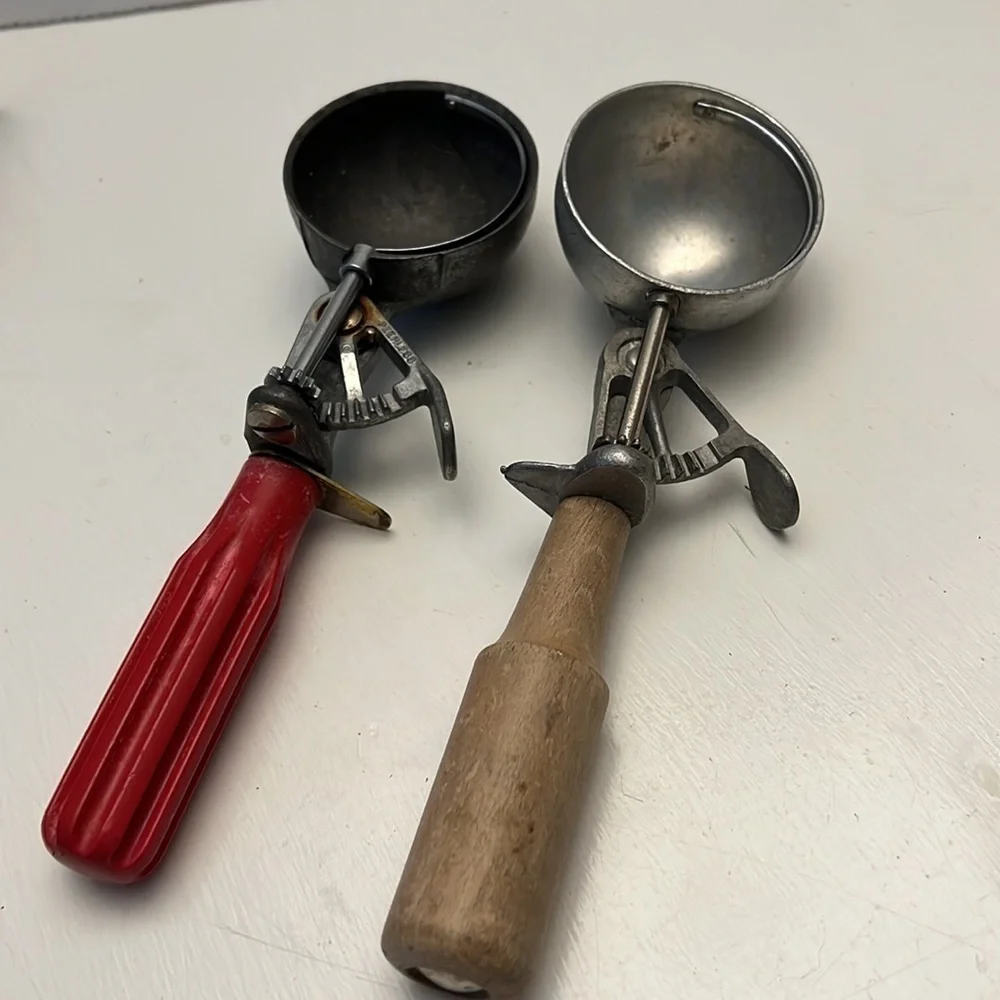 Vintage Ice Cream Scoops One Wood Handle One Peerless